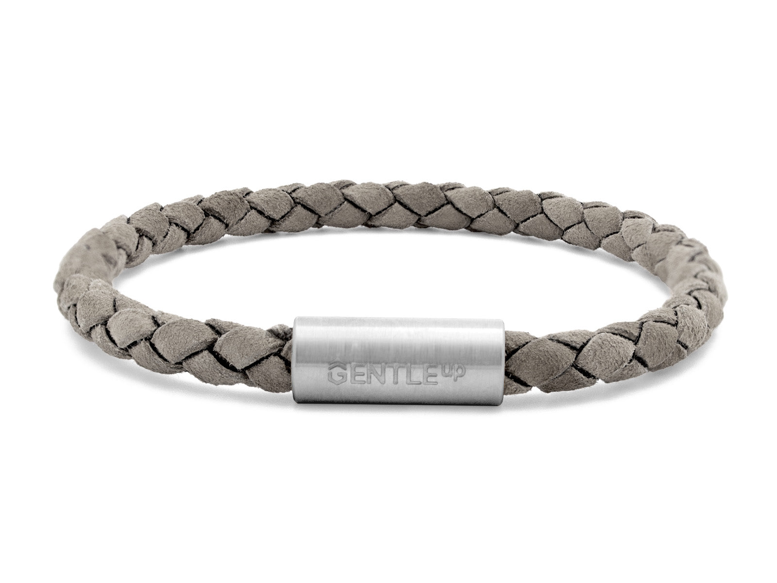 Herrenarmband VELOURS geflochten • Grau