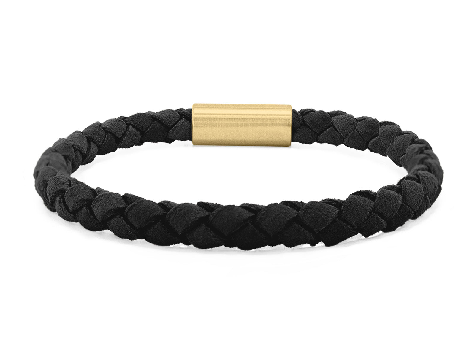 Herrenarmband VELOURS geflochten • Schwarz