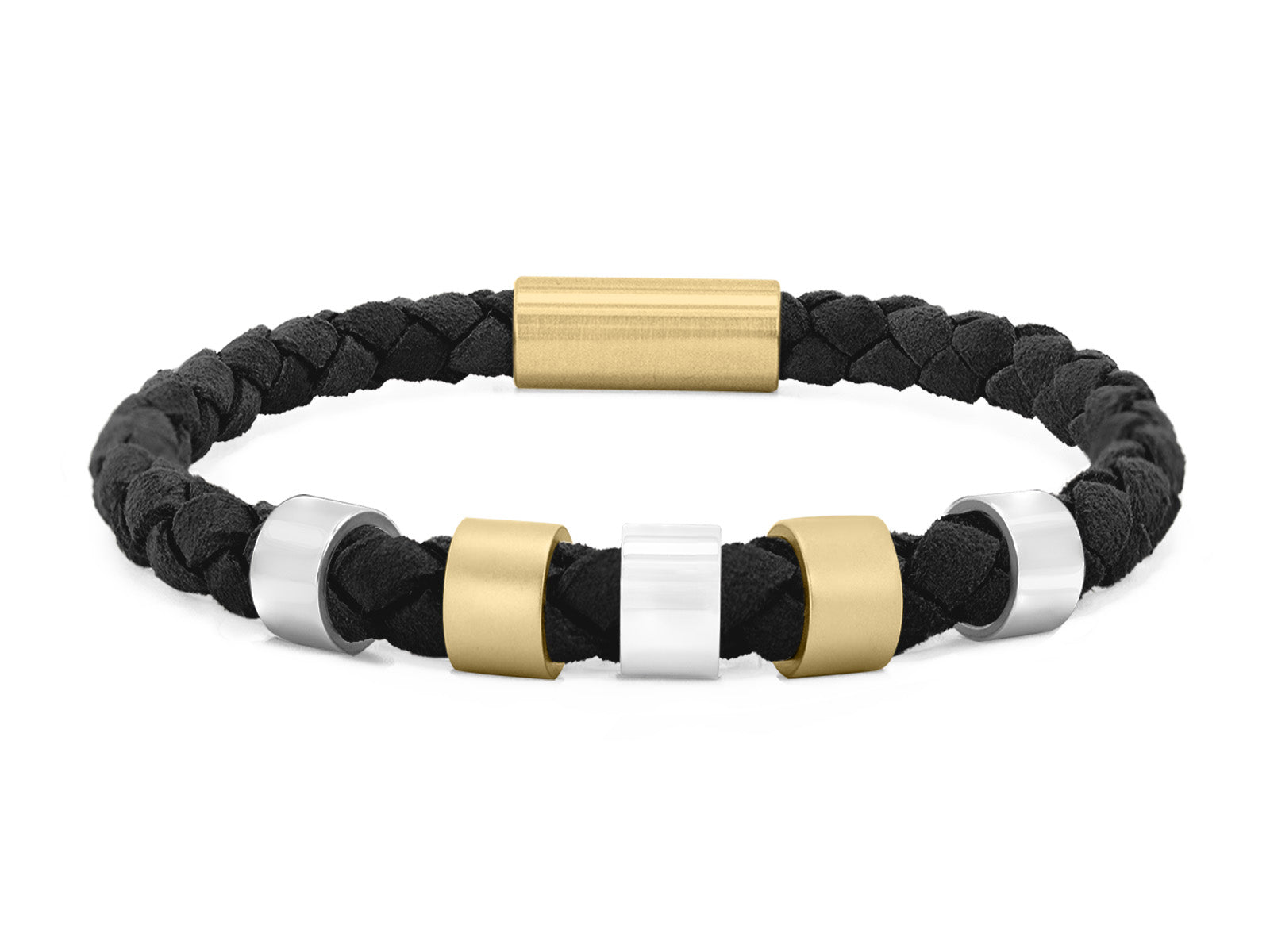 Herrenarmband VELOURS geflochten • Schwarz