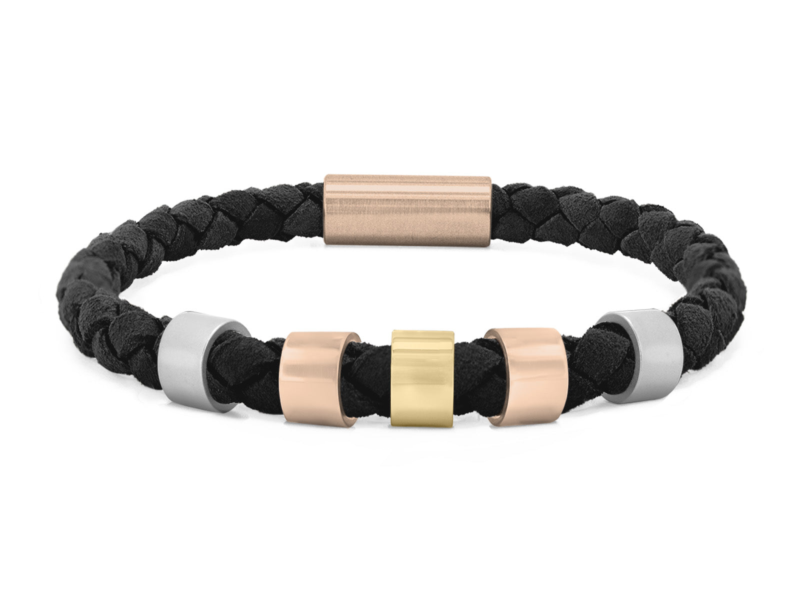 Herrenarmband VELOURS geflochten • Schwarz