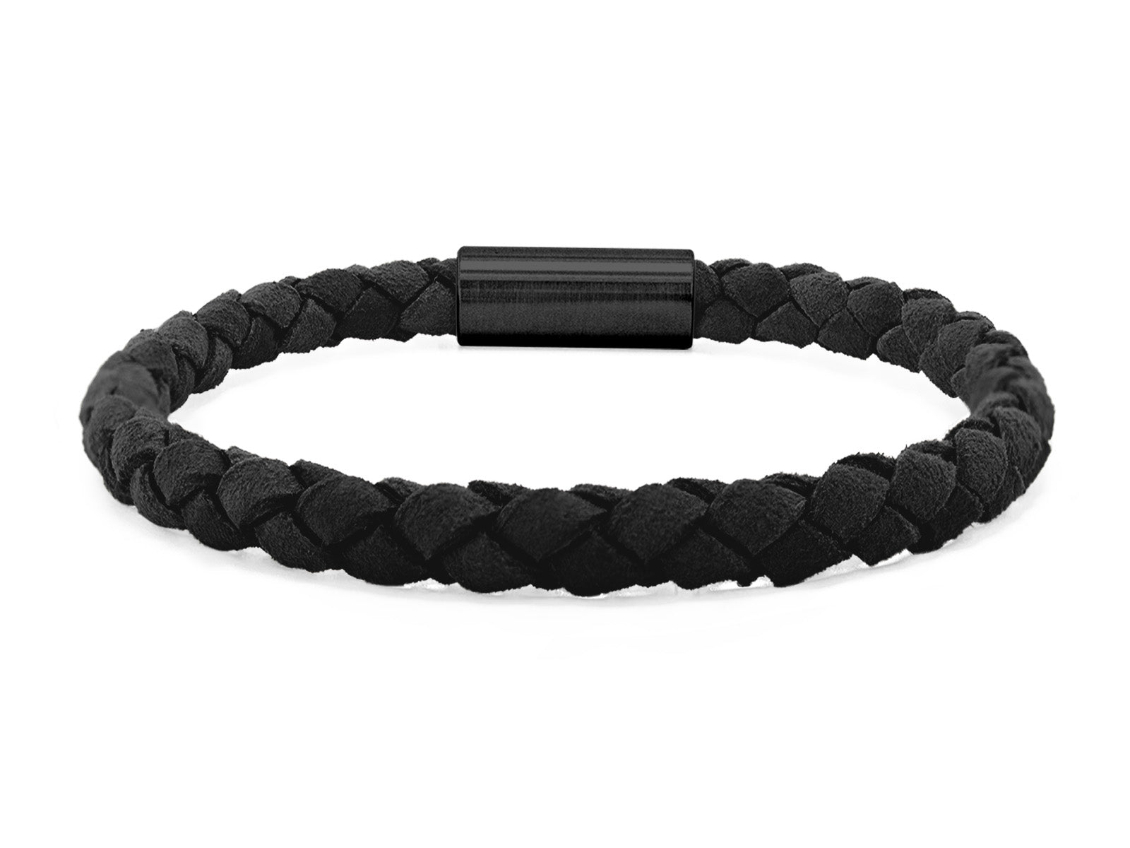Herrenarmband VELOURS geflochten • Schwarz