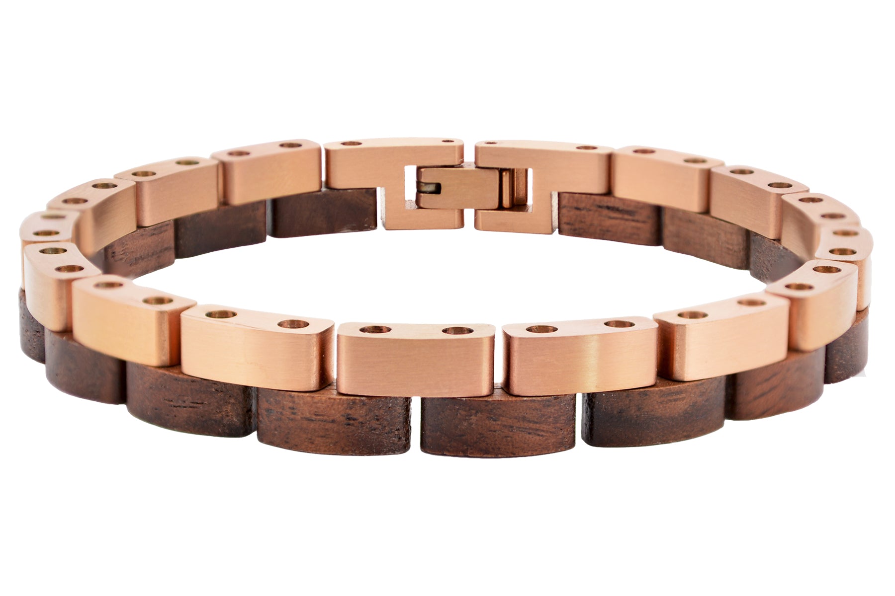 Holzarmband Basic • Walnuss | RoséGold