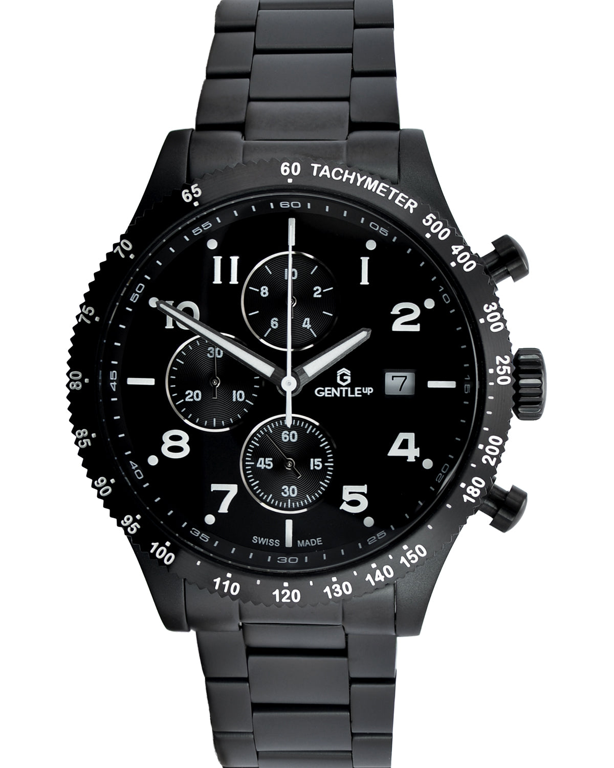 Schwarze Herrenuhr mit Details – Zeitlose Klasse | Gentle Up