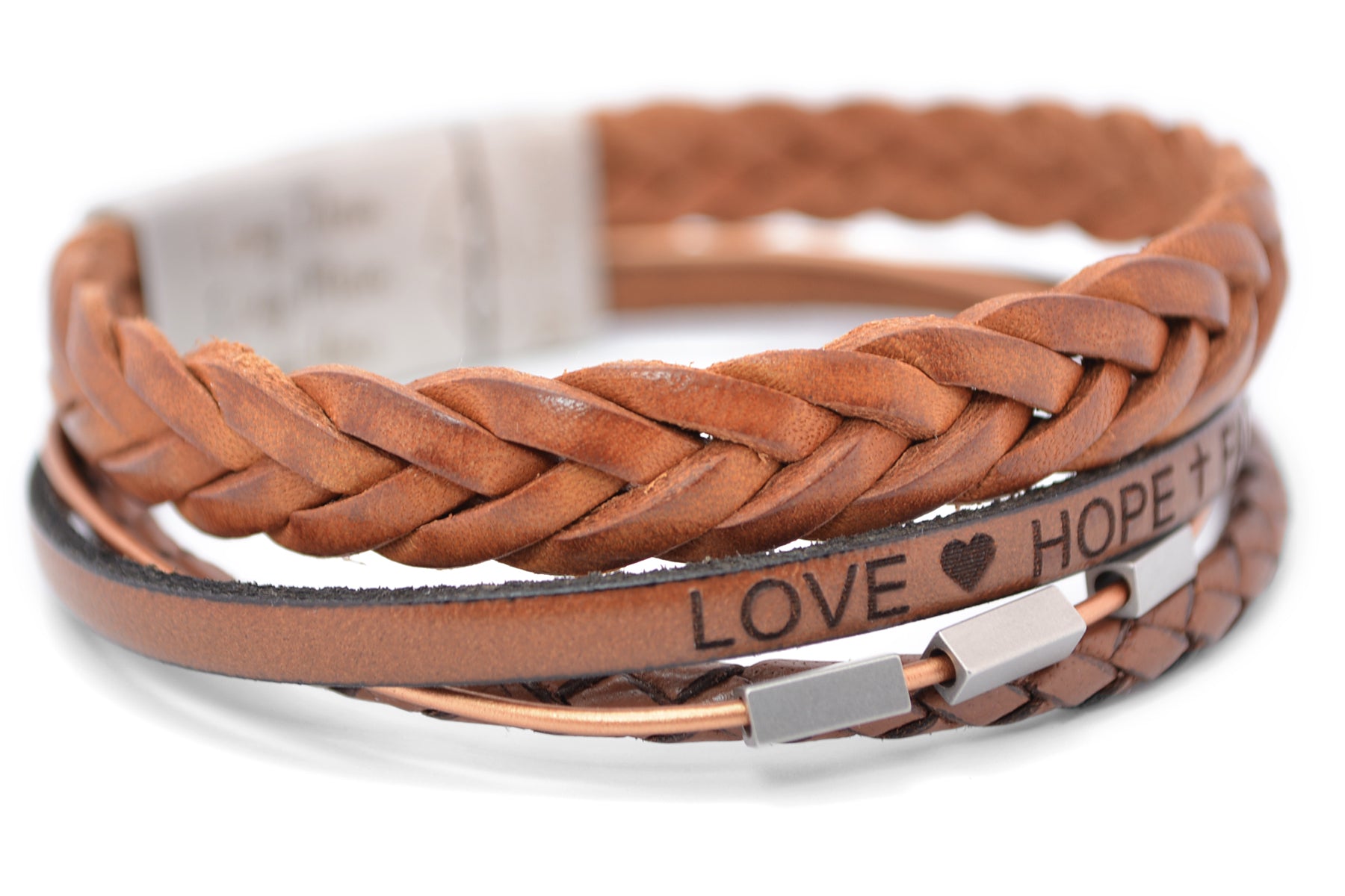 Lederarmband DIFFERENT • Hellbraun