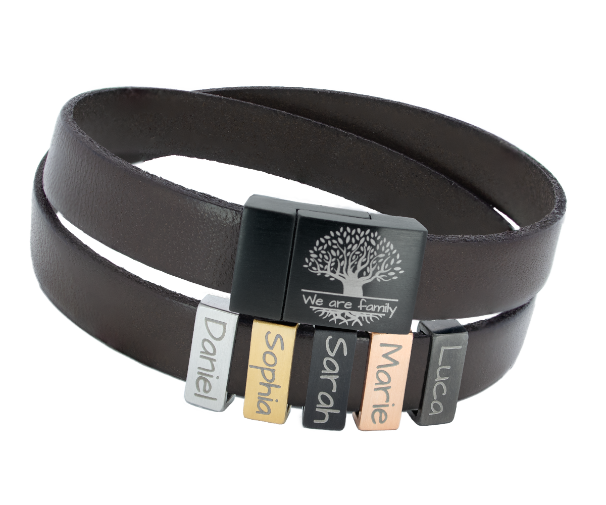 Wickelarmband FLAT | Leder Dunkelbraun