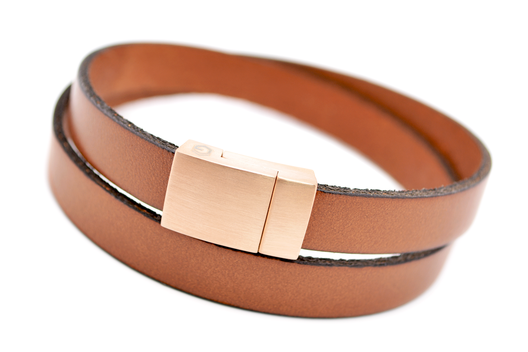 Wickelarmband FLAT | Leder Hellbraun