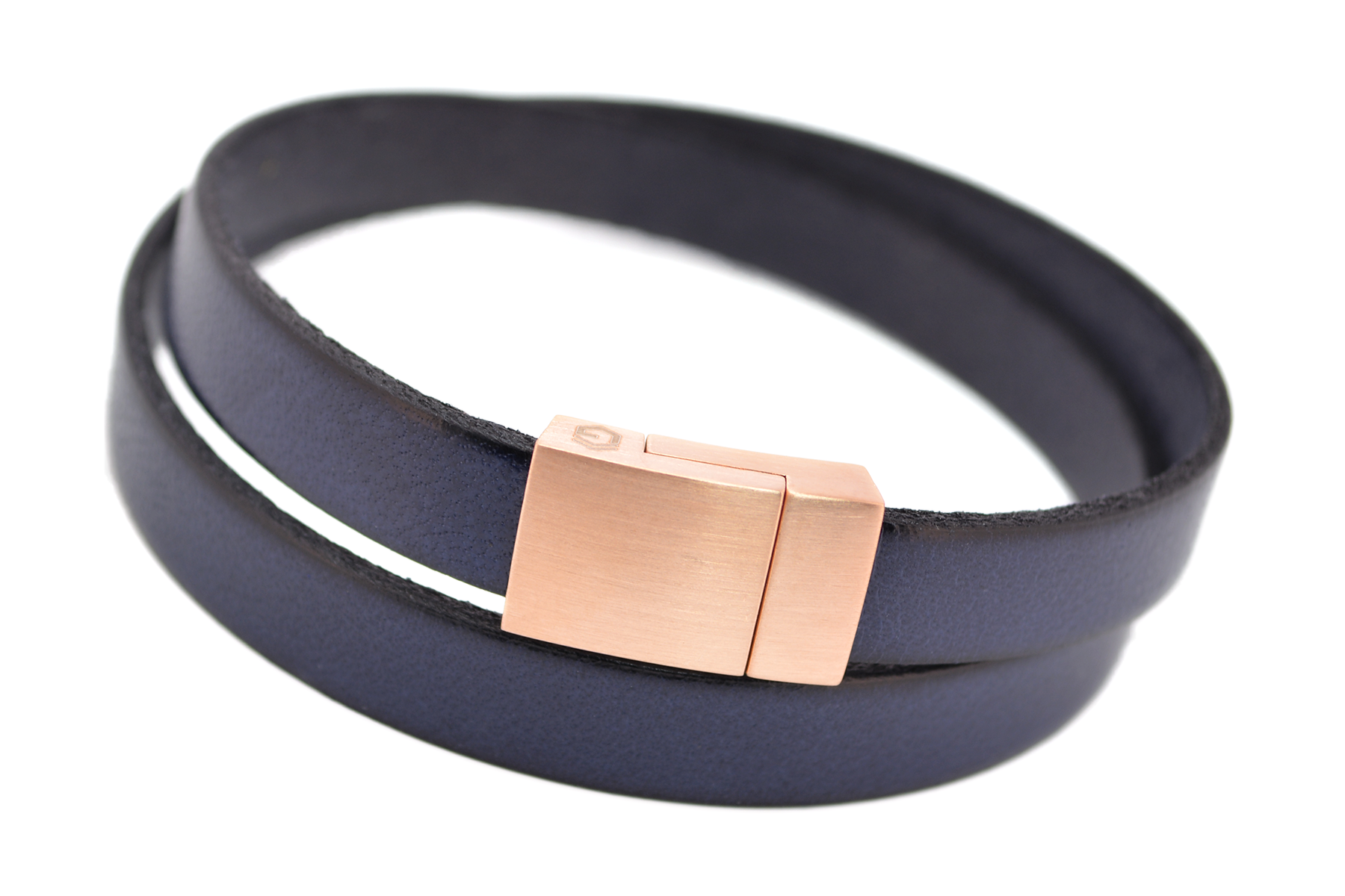 Wickelarmband FLAT | Leder Dunkelblau