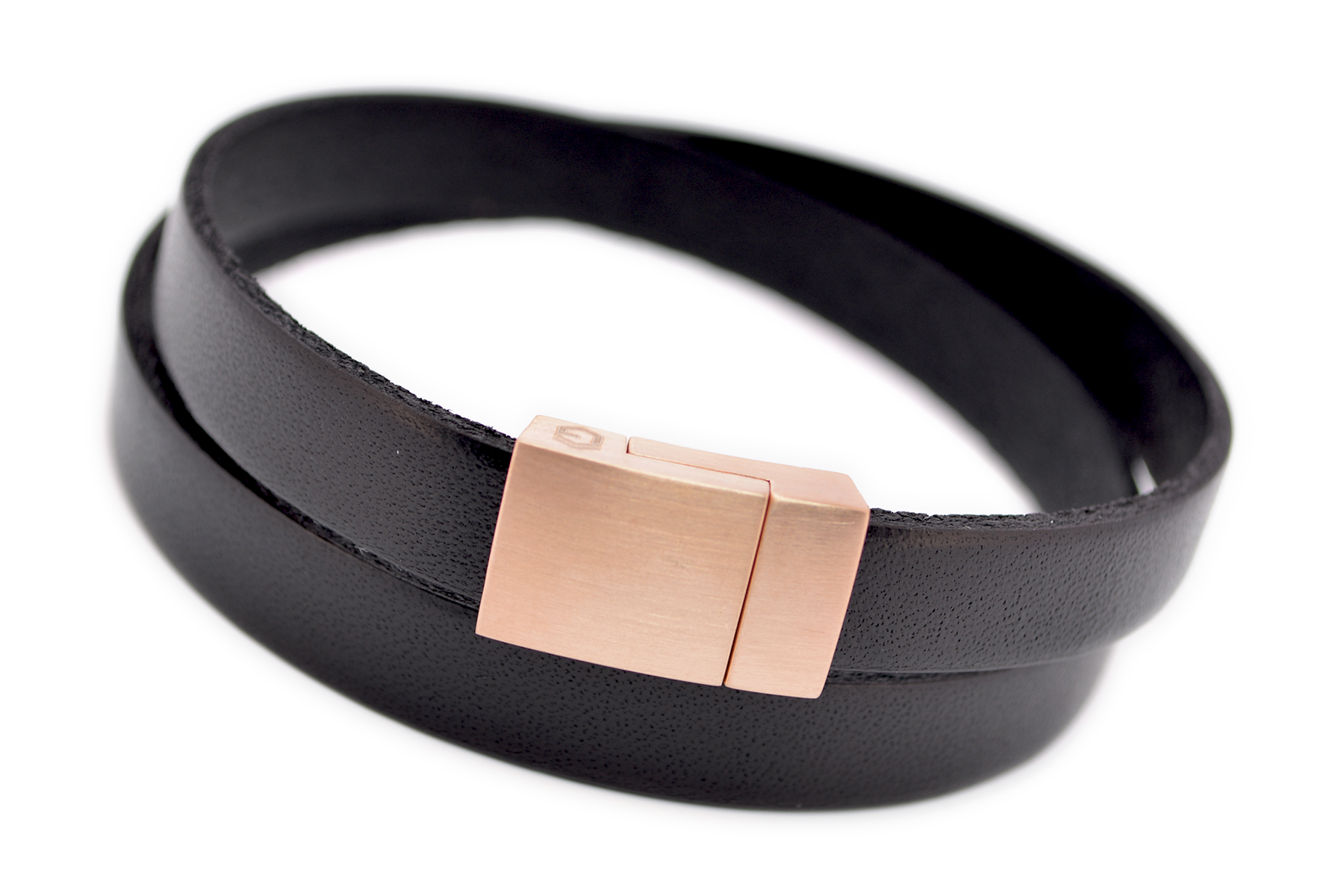 Wickelarmband FLAT | Leder Schwarz