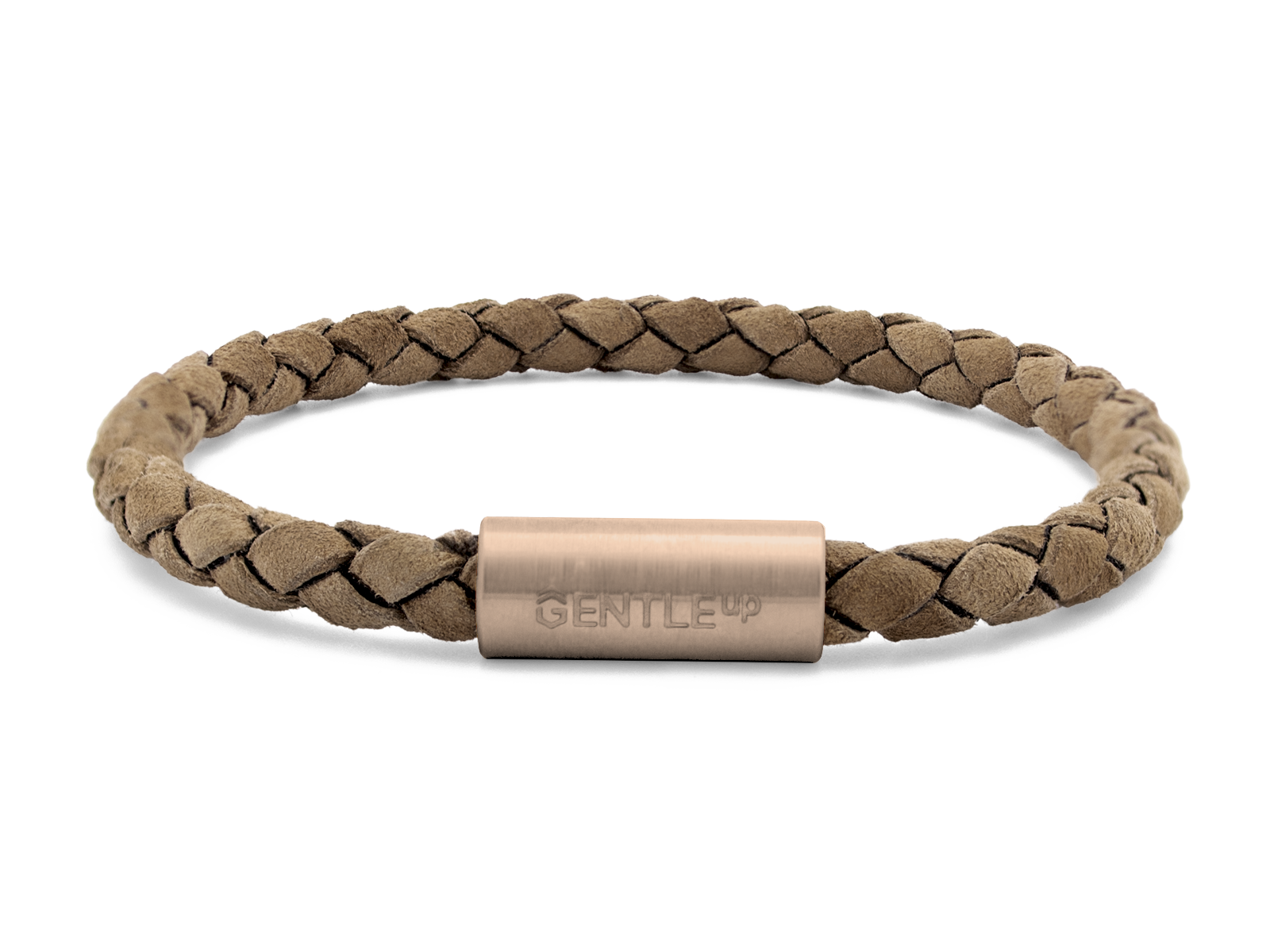 Herrenarmband VELOURS II geflochten • Beige | RoséGold