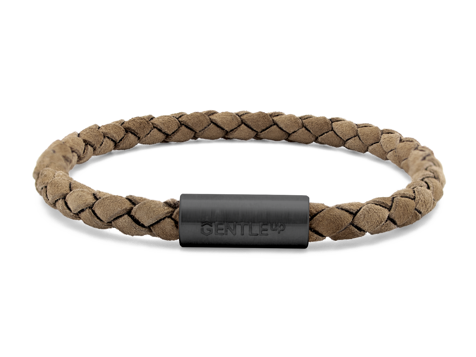 Herrenarmband VELOURS II geflochten • Beige | Schwarz