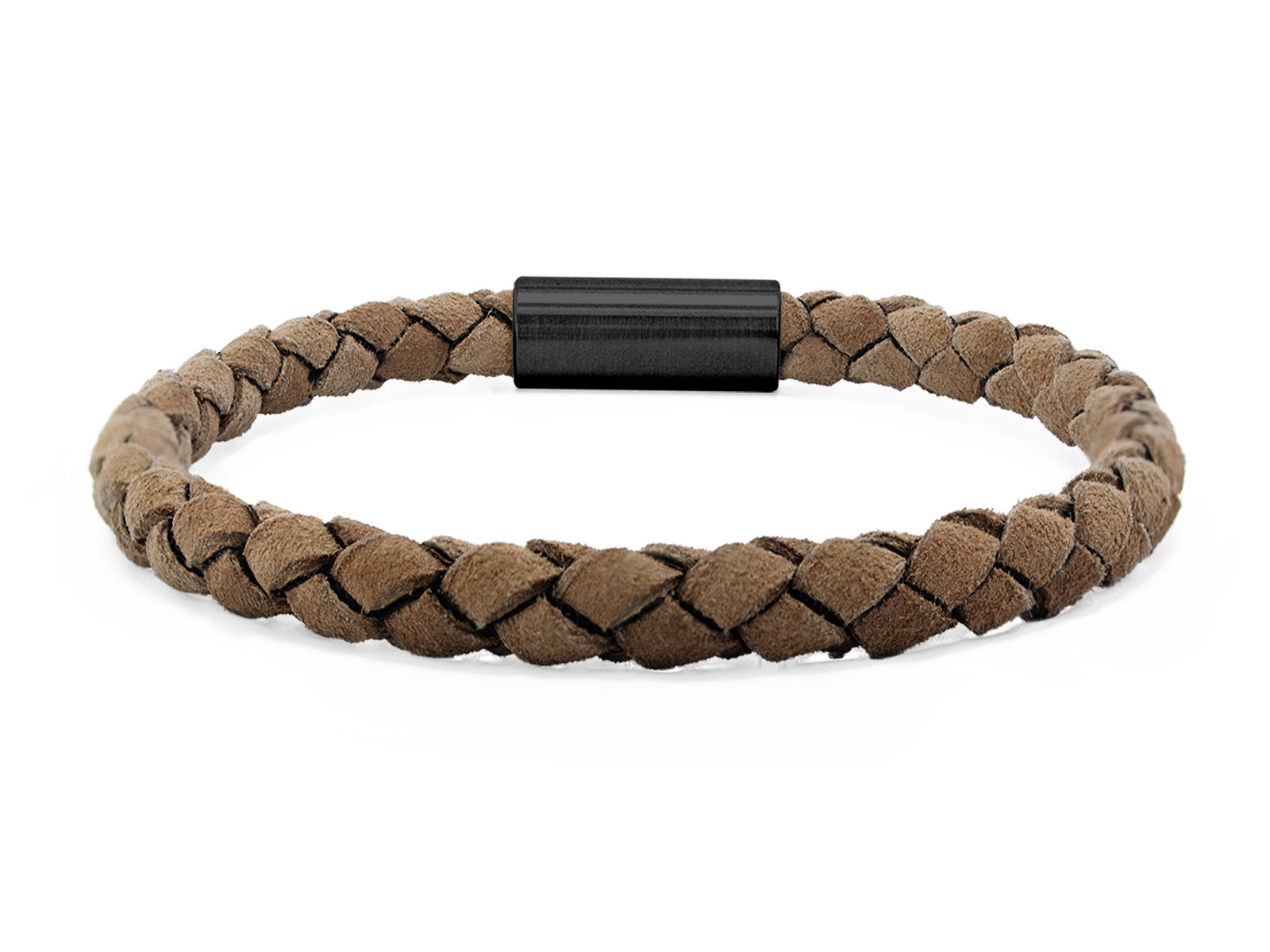 Herrenarmband VELOURS II geflochten • Beige | Schwarz