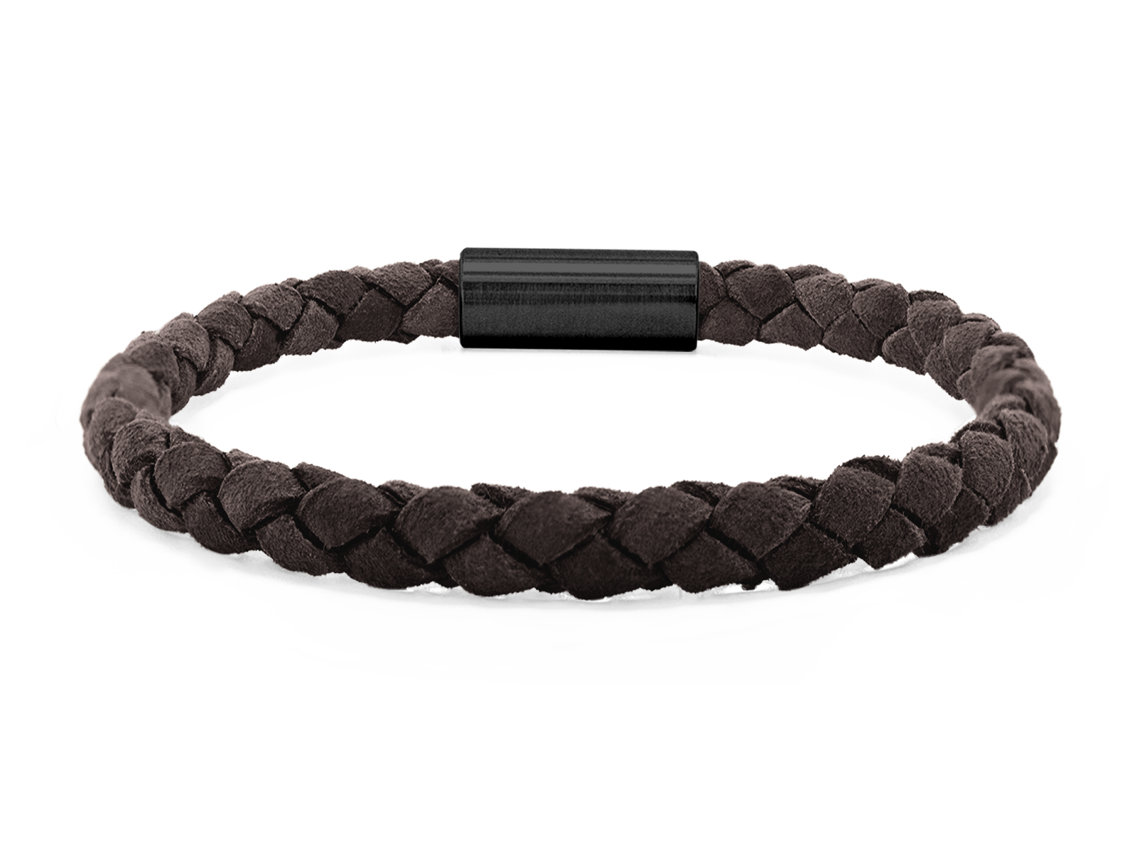 Herrenarmband VELOURS II geflochten • Dunkelbraun | Schwarz