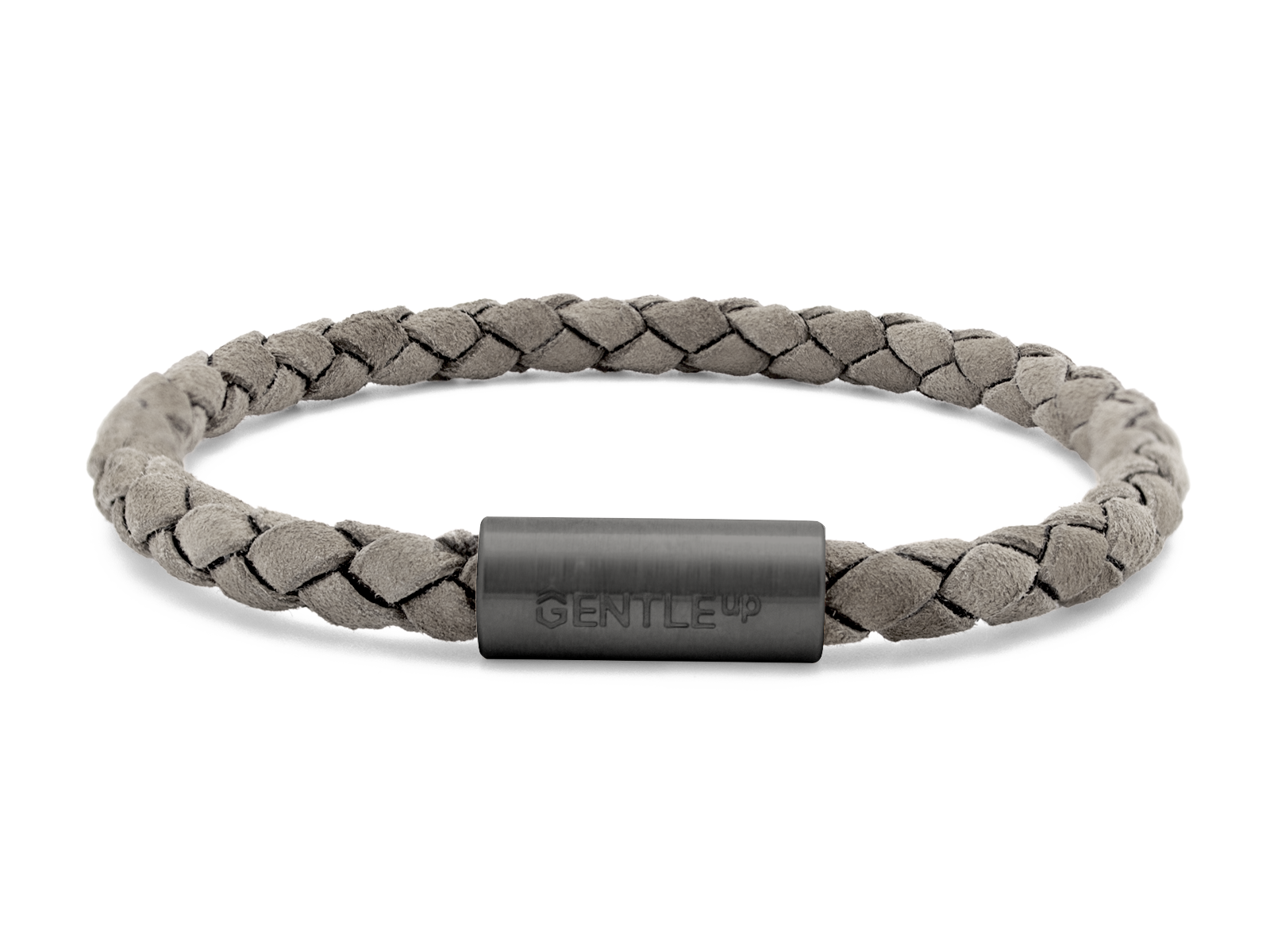 Herrenarmband VELOURS II geflochten • Grau | GunMetal