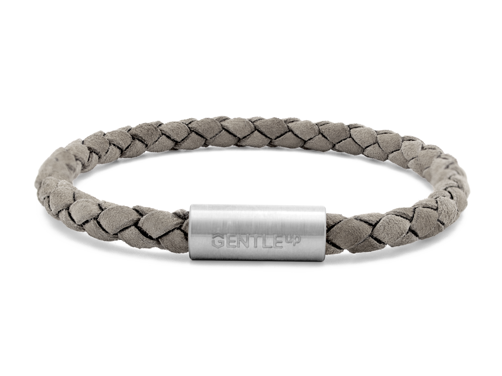 Herrenarmband VELOURS geflochten • Grau