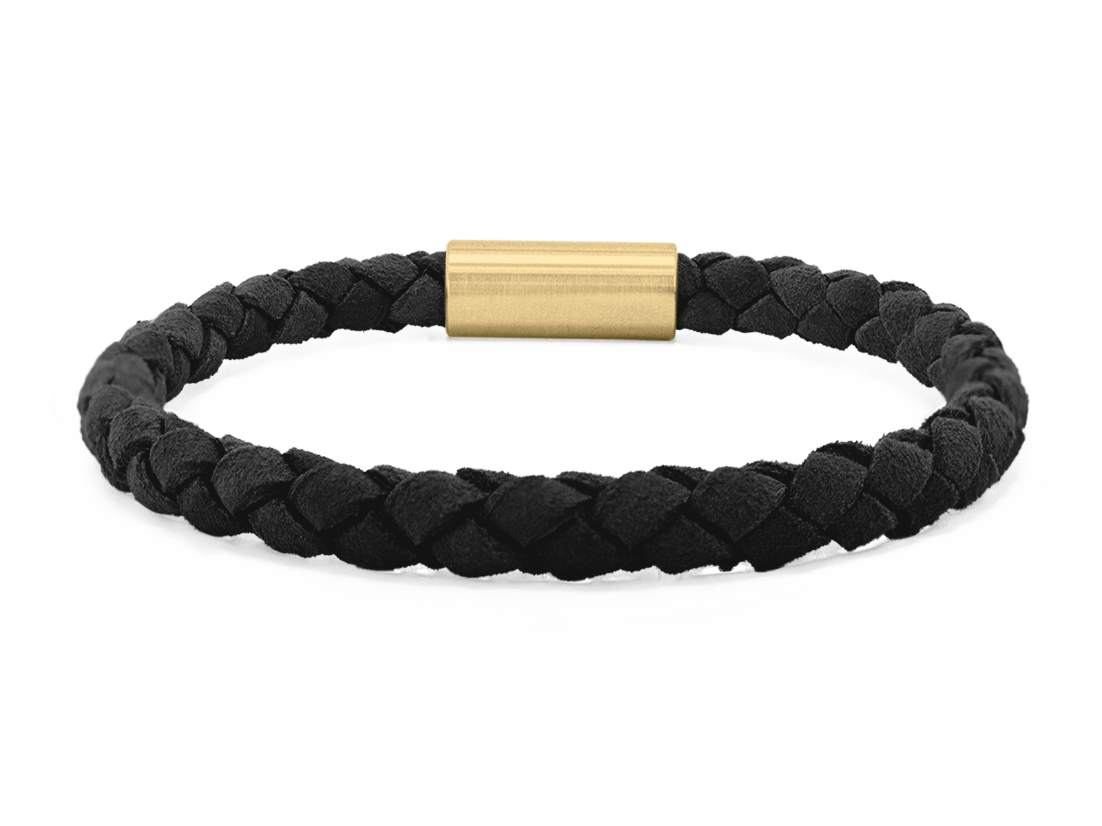 Herrenarmband VELOURS geflochten • Schwarz