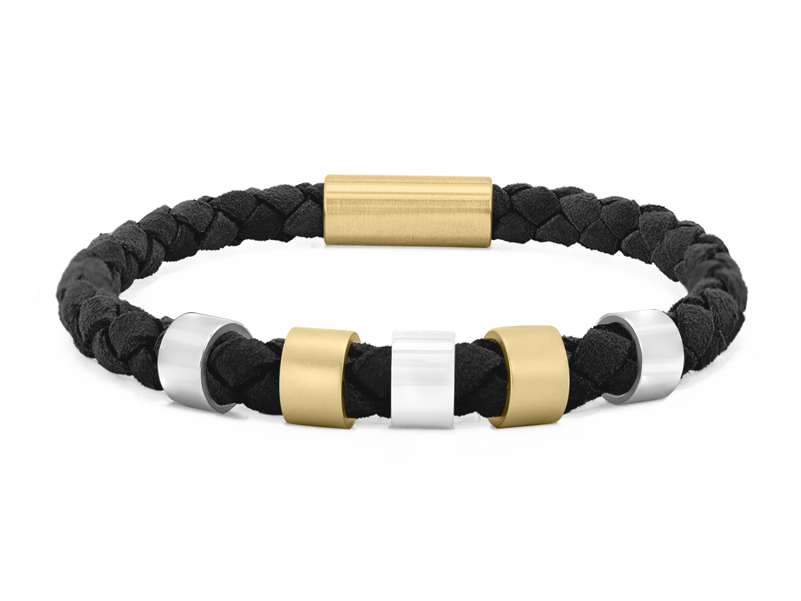 Herrenarmband VELOURS geflochten • Schwarz