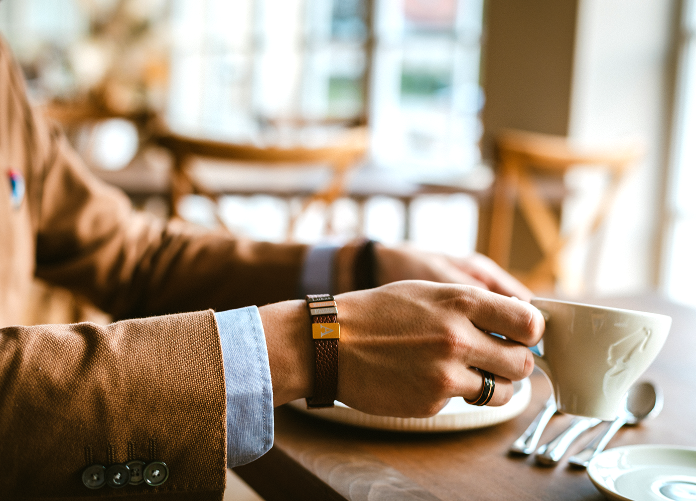 Lederarmband CASUAL | Cognac