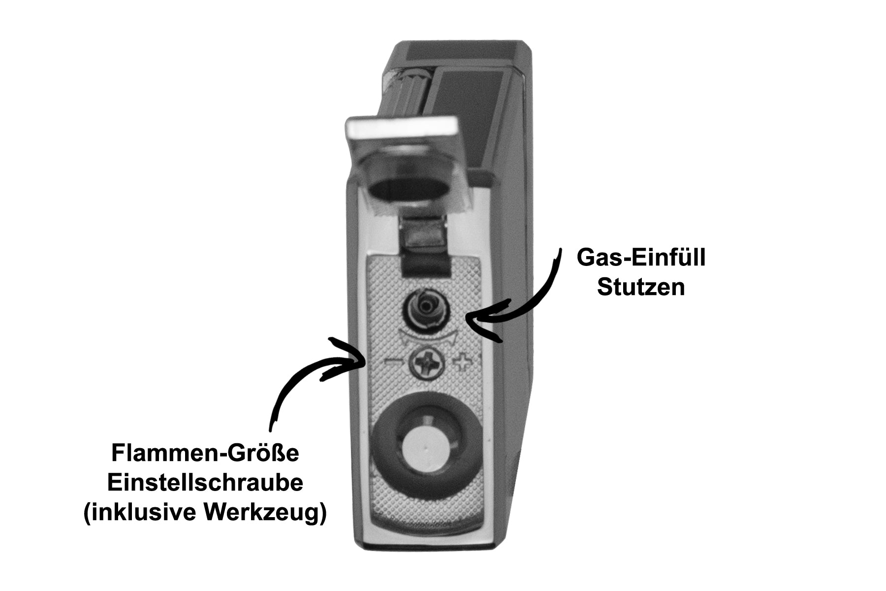 Feuerzeug Prestige | Schwarz - Silber