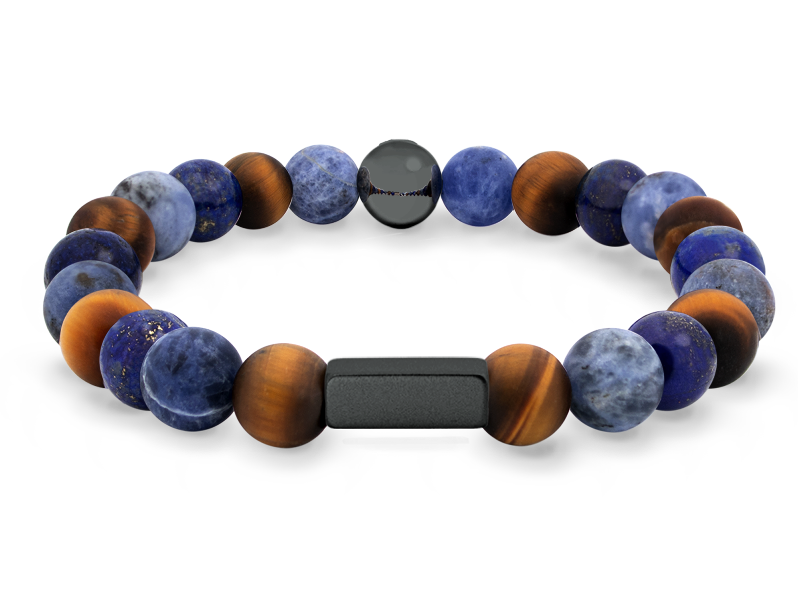 Kugelarmband Classic E8-4 • Lapis Lazuli | Tigerauge