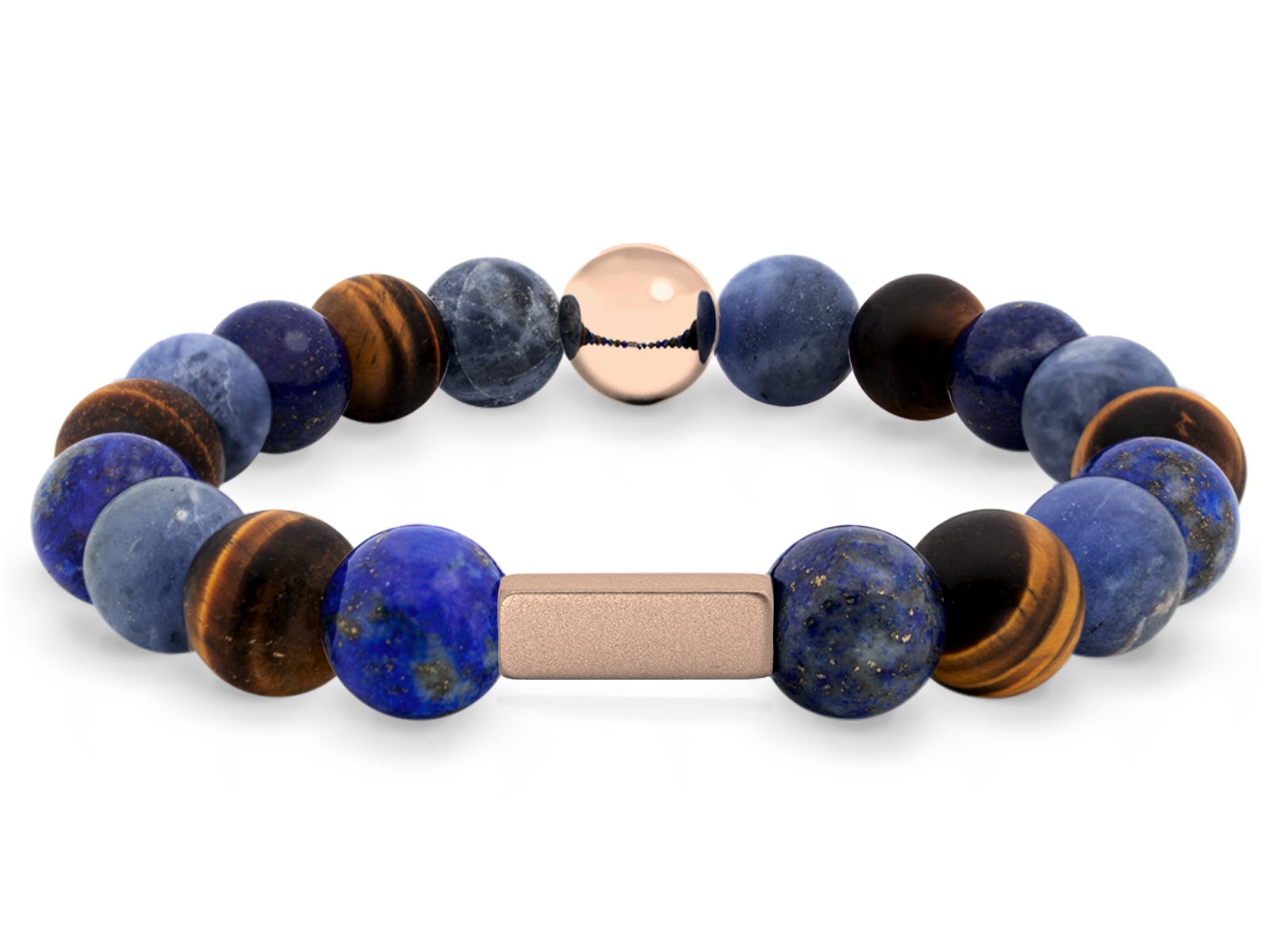 Kugelarmband Classic E10-3 • Lapis Lazuli | Tigerauge