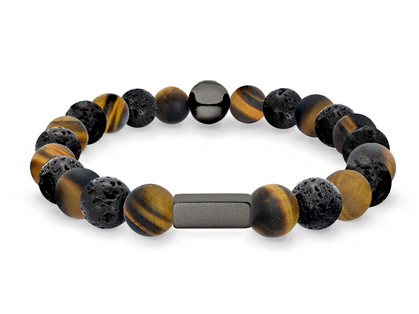 Kugelarmband Classic E8-4 • Lava | Tigerauge