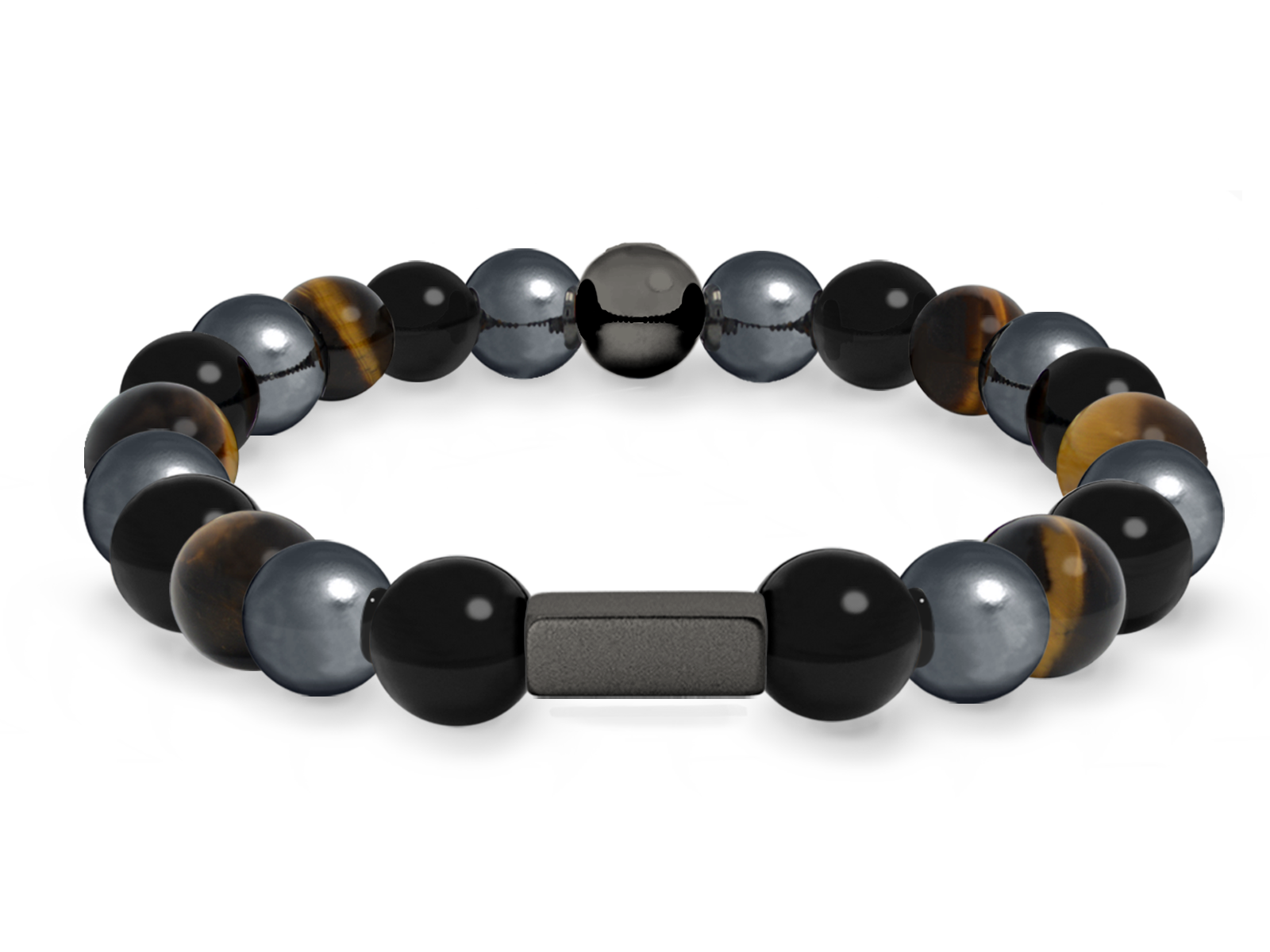 Kugelarmband Classic E8-4 • Hämatit | Onyx