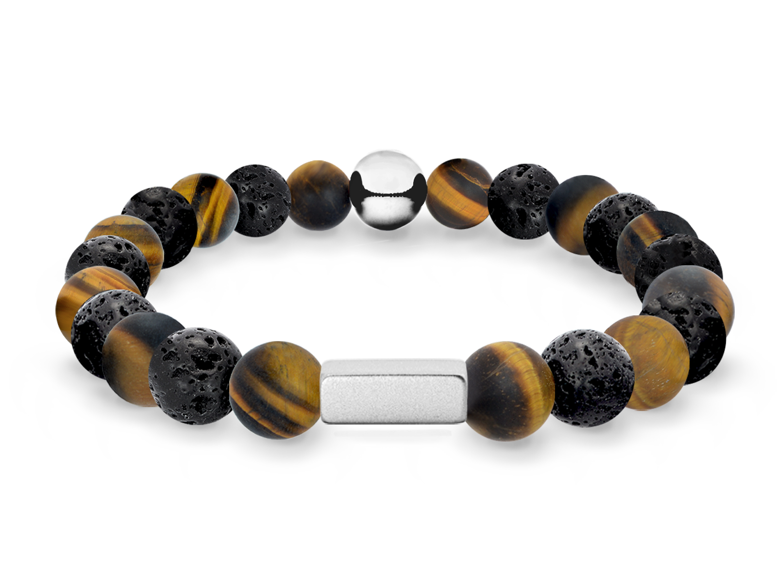 Kugelarmband Classic E8-1 • Lava | Tigerauge