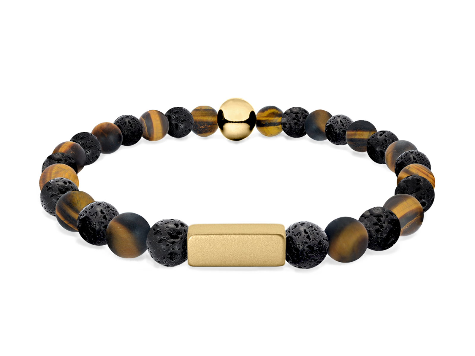 Kugelarmband Classic E6-2 • Lava | Tigerauge