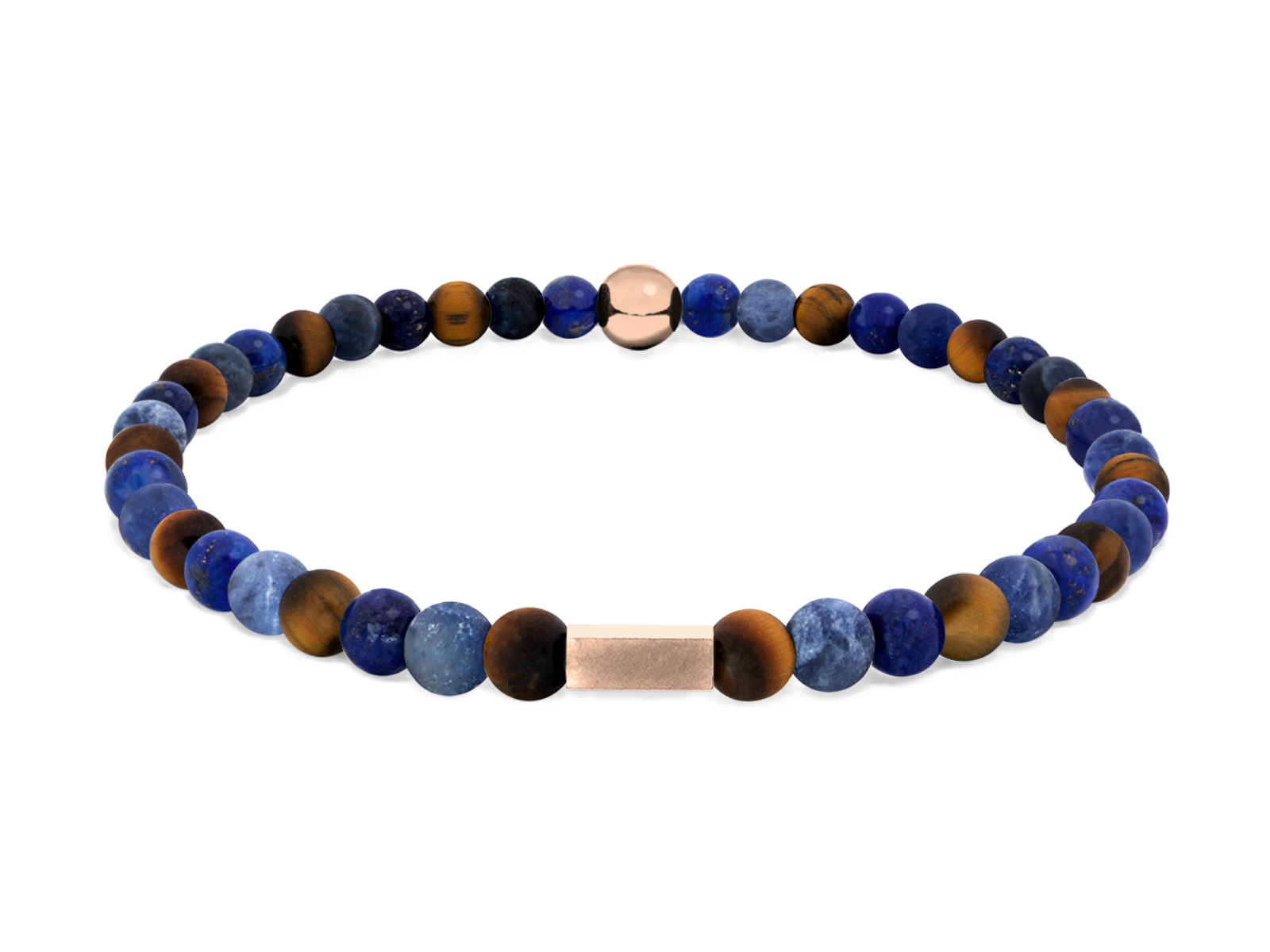 Kugelarmband Classic E4-3 • Lapis Lazuli | Tigerauge