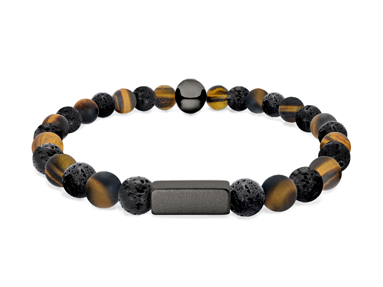 Kugelarmband Classic E6-4 • Lava | Tigerauge