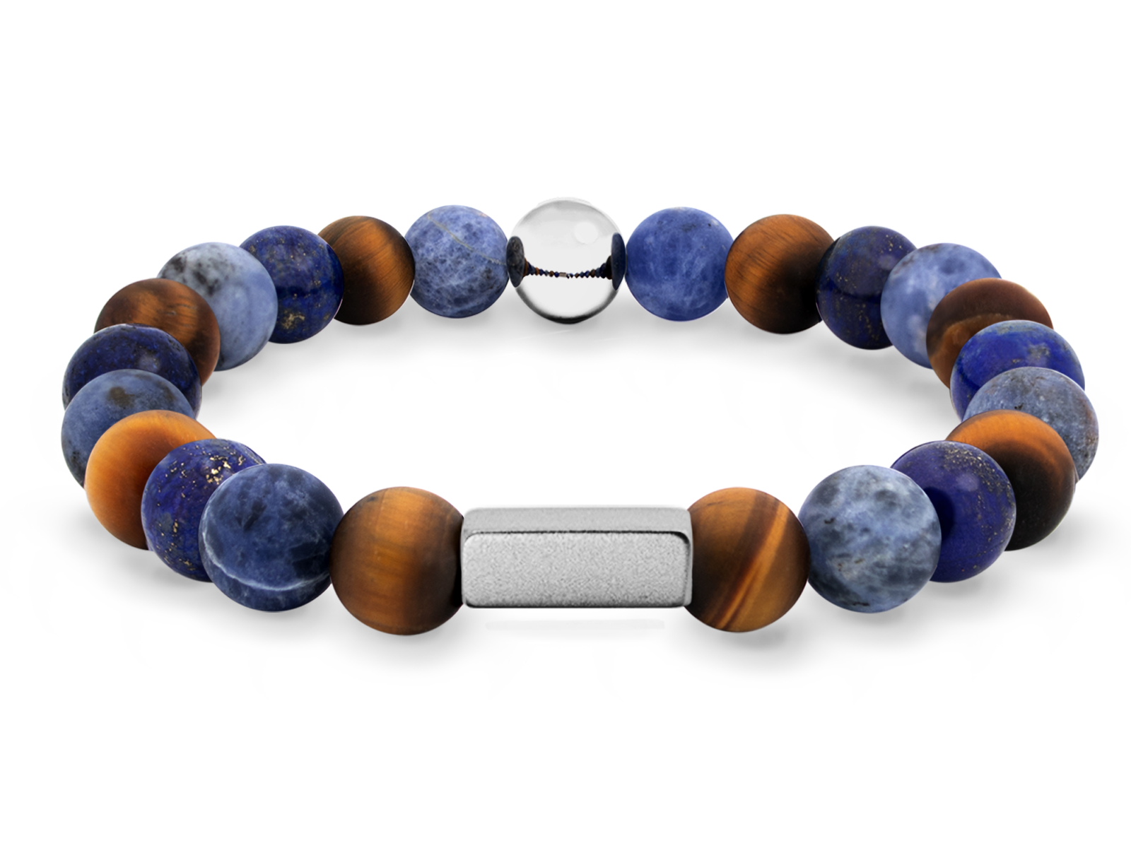 Kugelarmband Classic E8-1 • Lapis Lazuli | Tigerauge