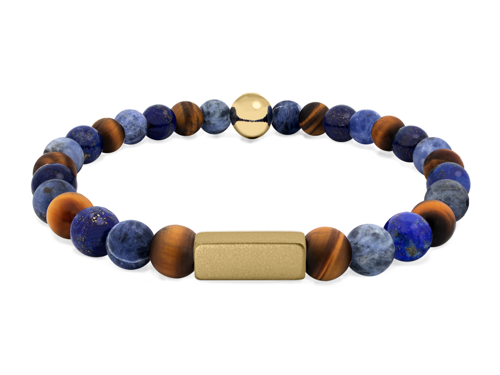 Kugelarmband Classic E6-2 • Lapis Lazuli | Tigerauge