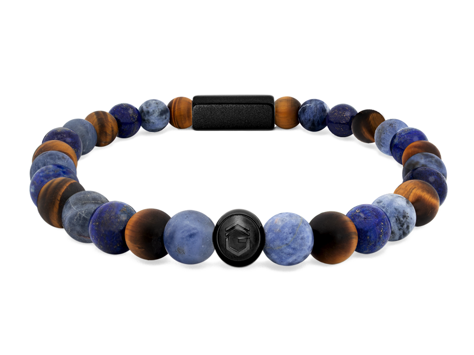 Kugelarmband Classic E6-5 • Lapis Lazuli | Tigerauge