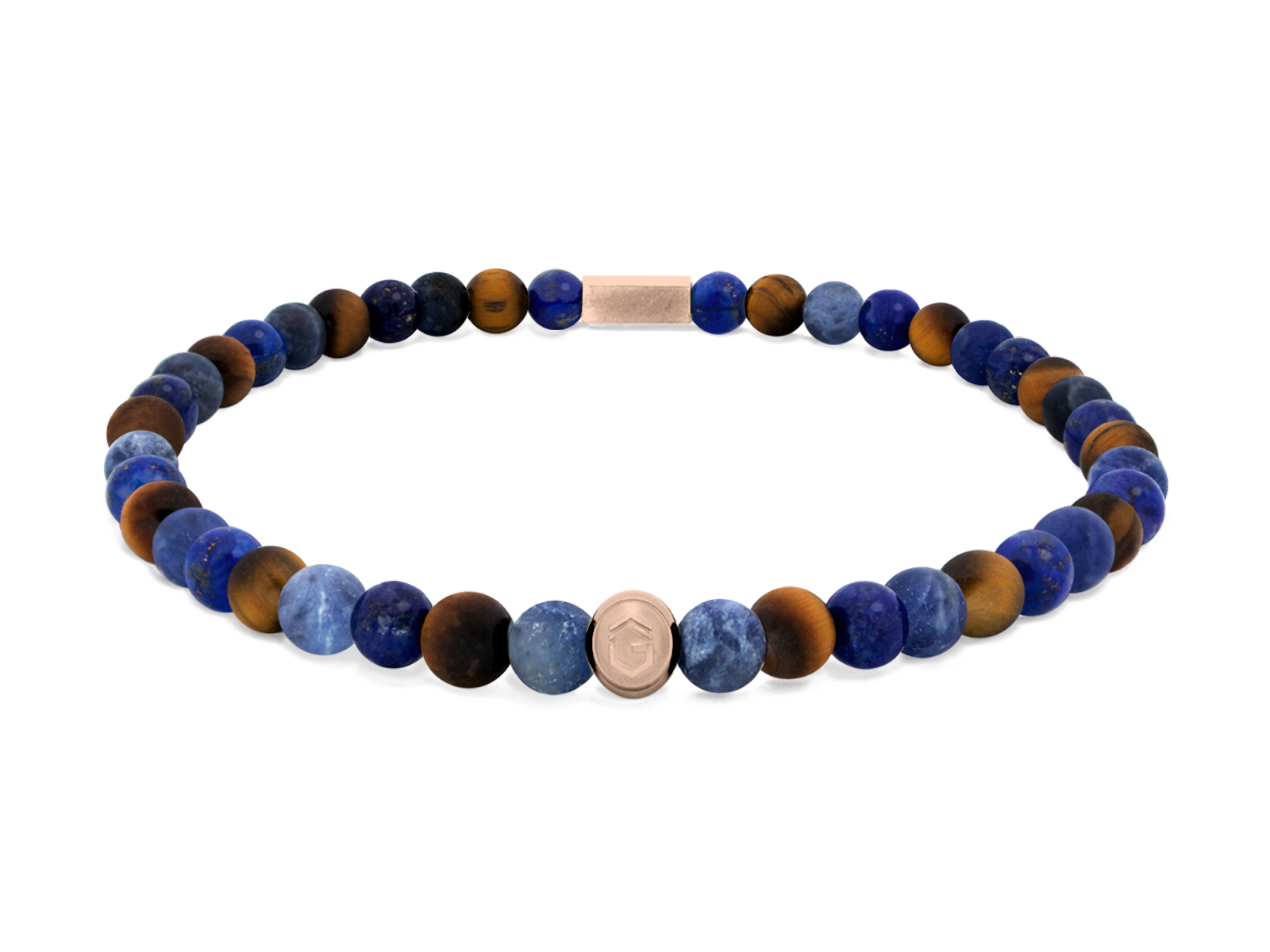 Kugelarmband Classic E4-3 • Lapis Lazuli | Tigerauge