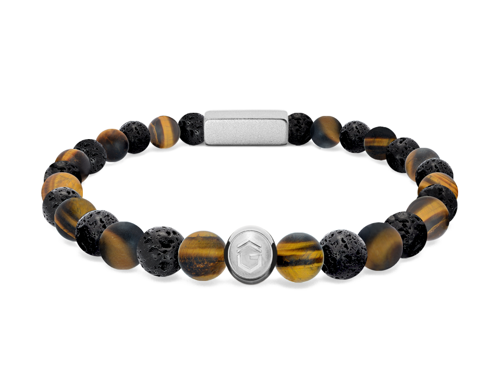 Kugelarmband Classic E6-1 • Lava | Tigerauge