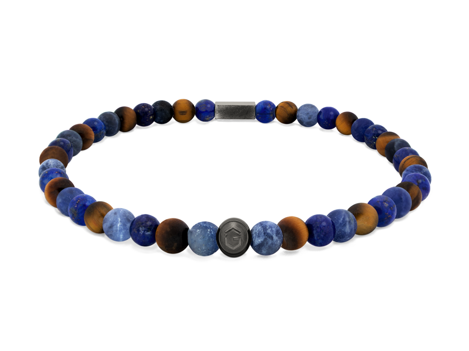 Kugelarmband Classic E4-4 • Lapis Lazuli | Tigerauge