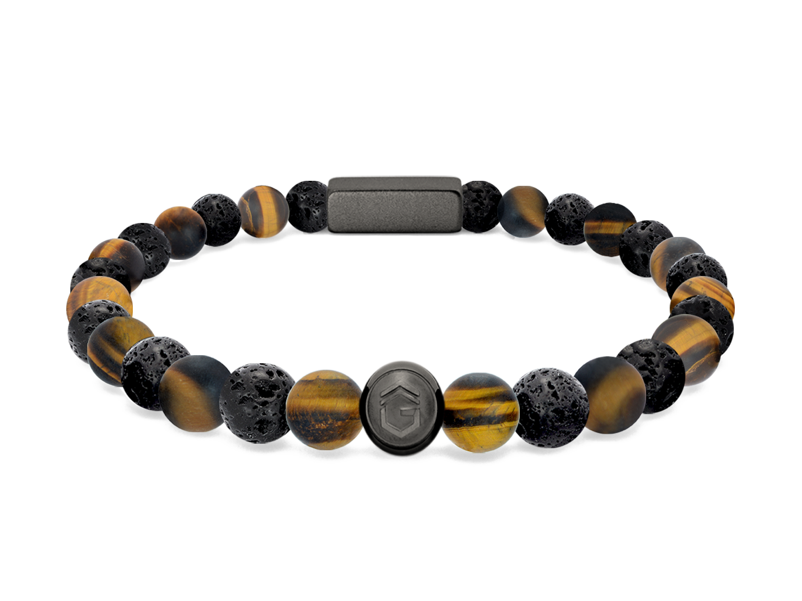 Kugelarmband Classic E6-4 • Lava | Tigerauge