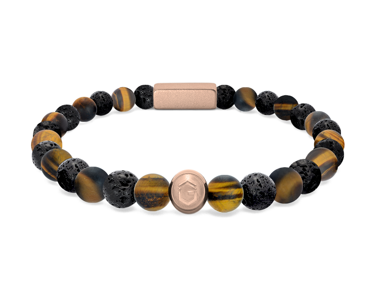 Kugelarmband Classic E6-3 • Lava | Tigerauge