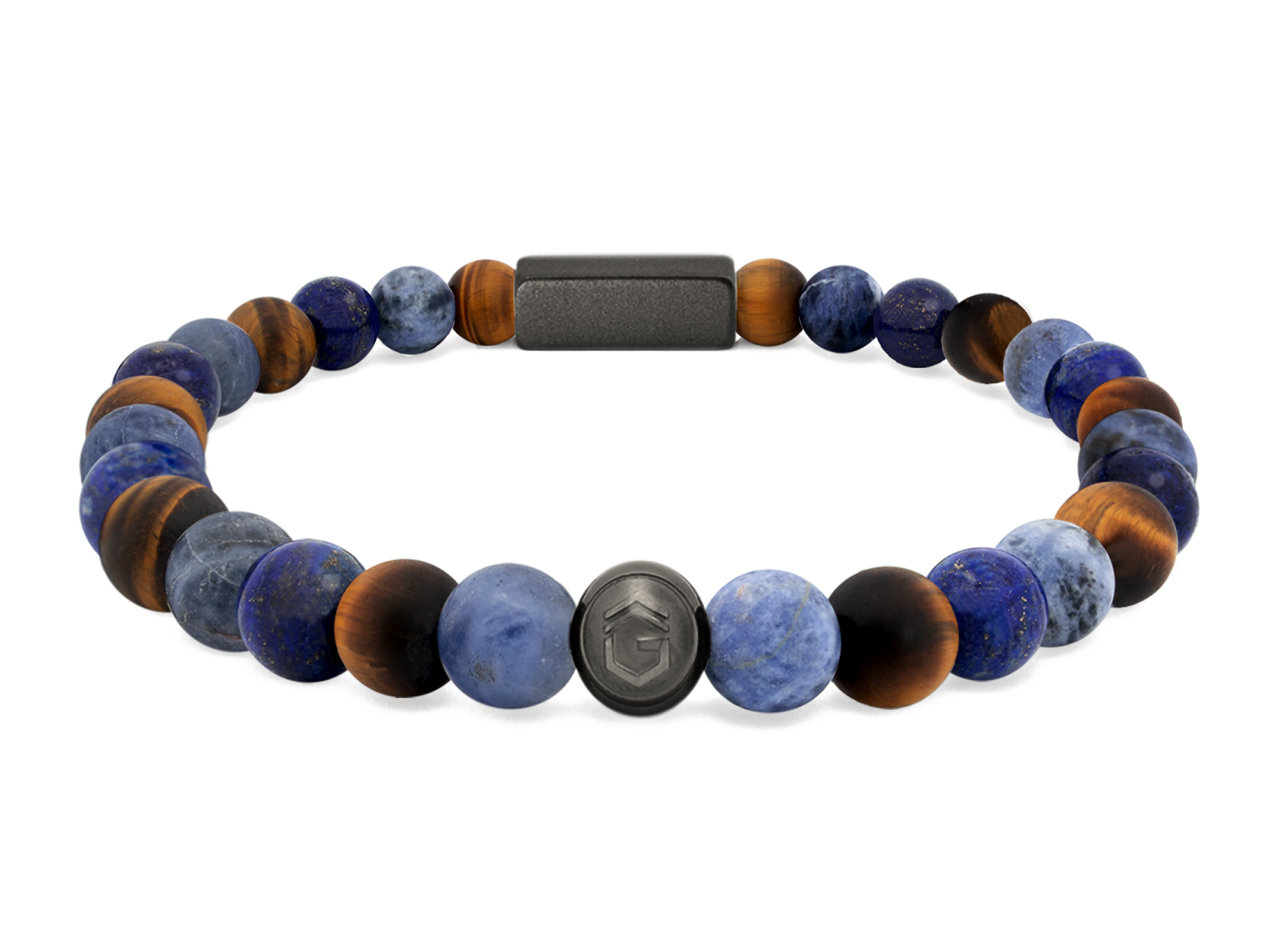 Kugelarmband Classic E6-4 • Lapis Lazuli | Tigerauge