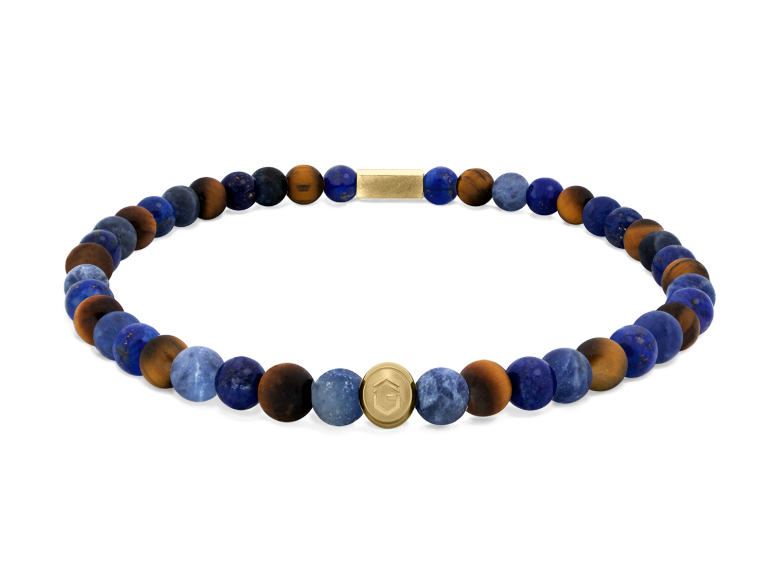 Kugelarmband Classic E4-2 • Lapis Lazuli | Tigerauge