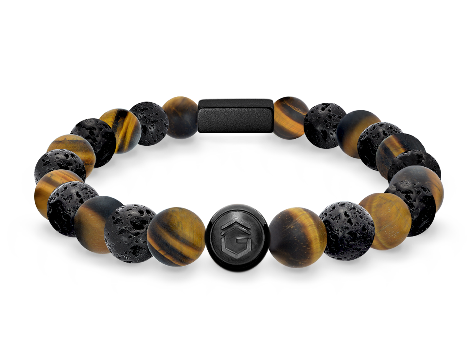 Kugelarmband Classic E8-5 • Lava | Tigerauge