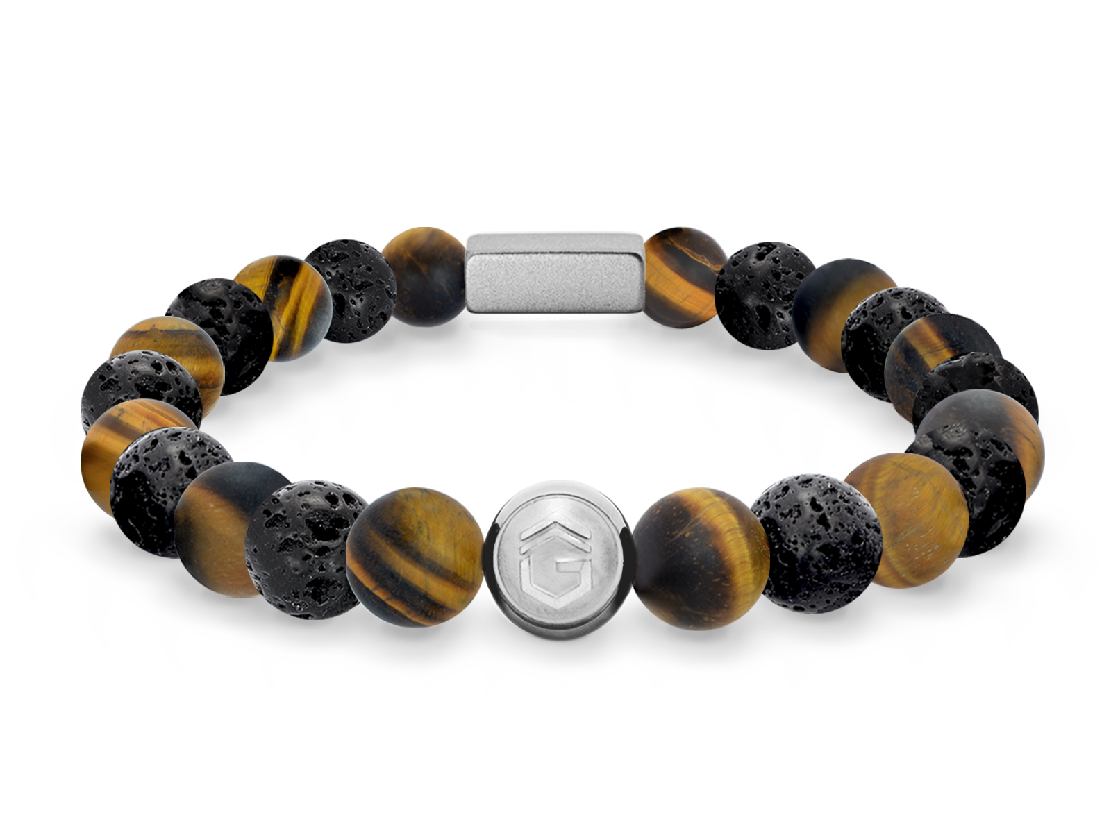 Kugelarmband Classic E8-1 • Lava | Tigerauge