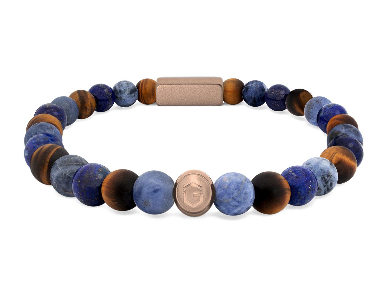 Kugelarmband Classic E6-3 • Lapis Lazuli | Tigerauge