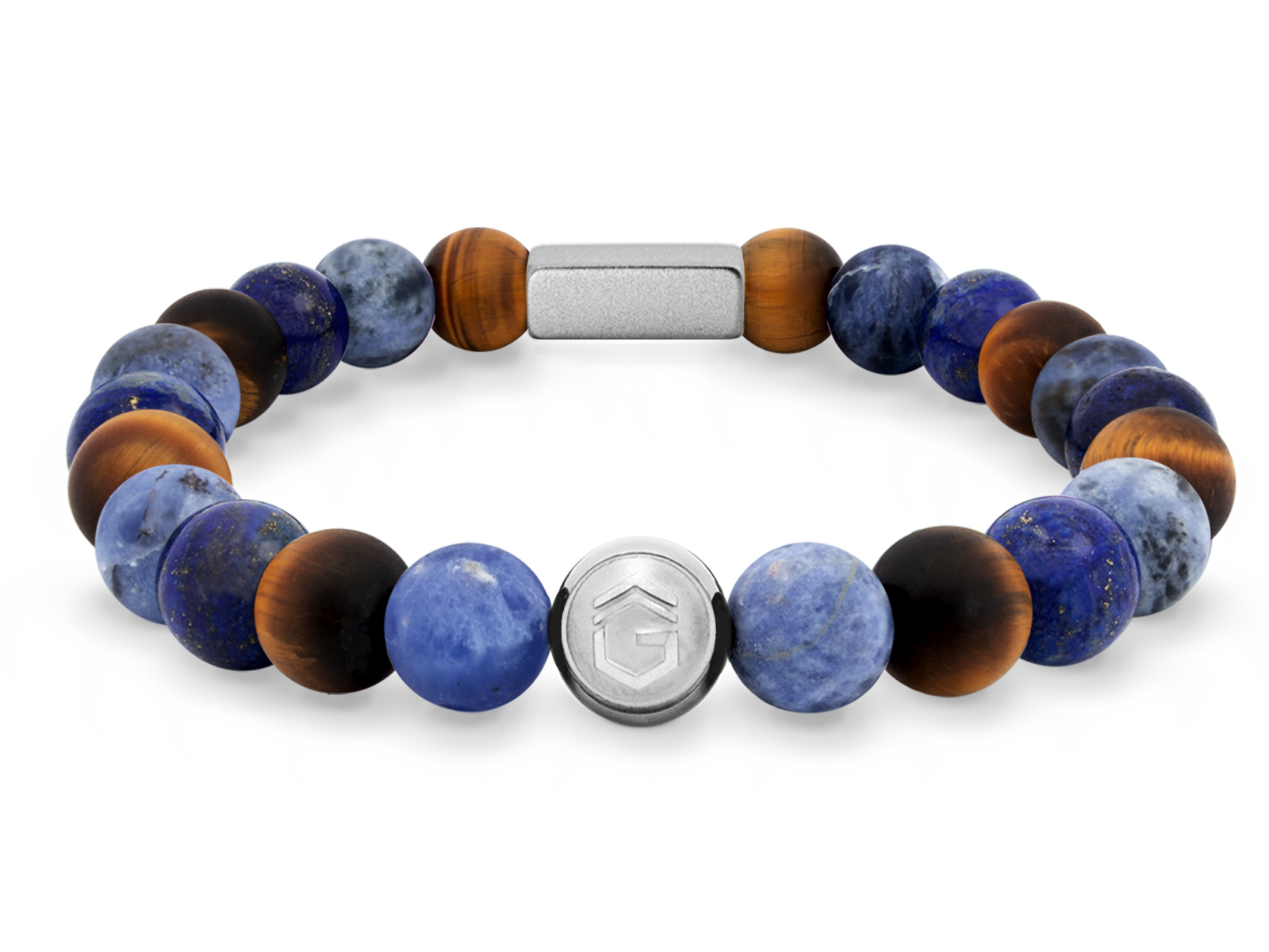 Kugelarmband Classic E8-1 • Lapis Lazuli | Tigerauge