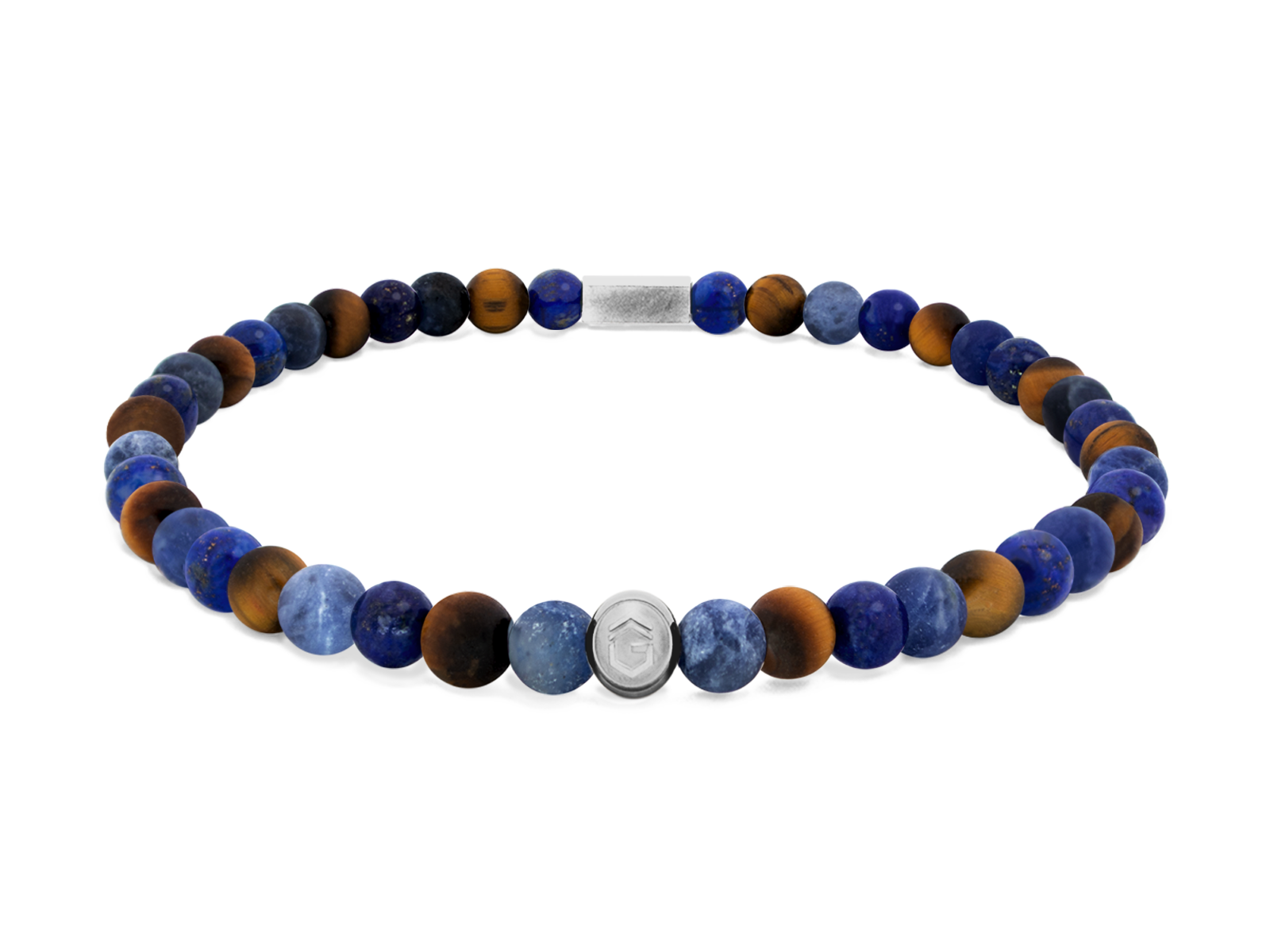 Kugelarmband Classic E4-1 • Lapis Lazuli | Tigerauge