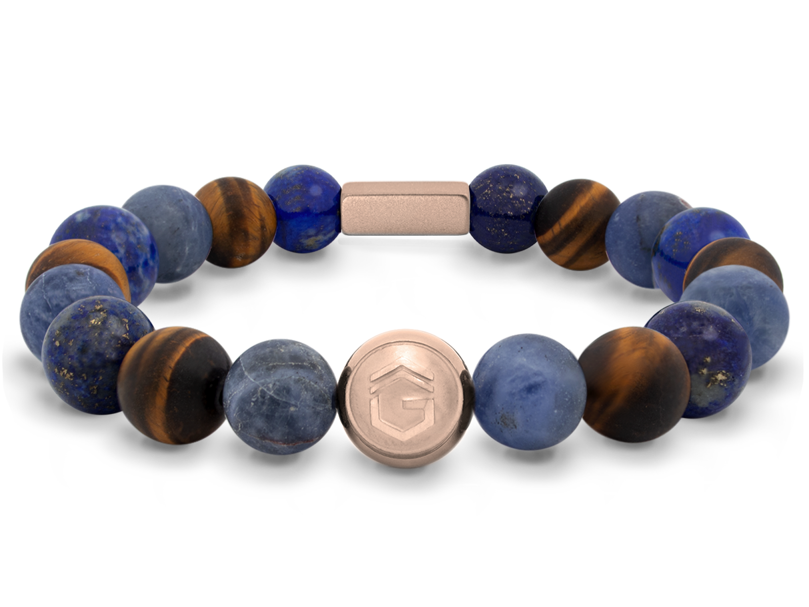 Kugelarmband Classic E10-3 • Lapis Lazuli | Tigerauge