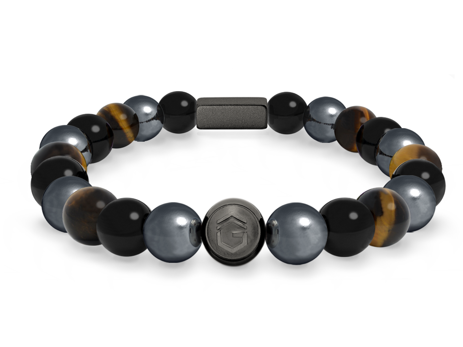 Kugelarmband Classic E8-4 • Hämatit | Onyx