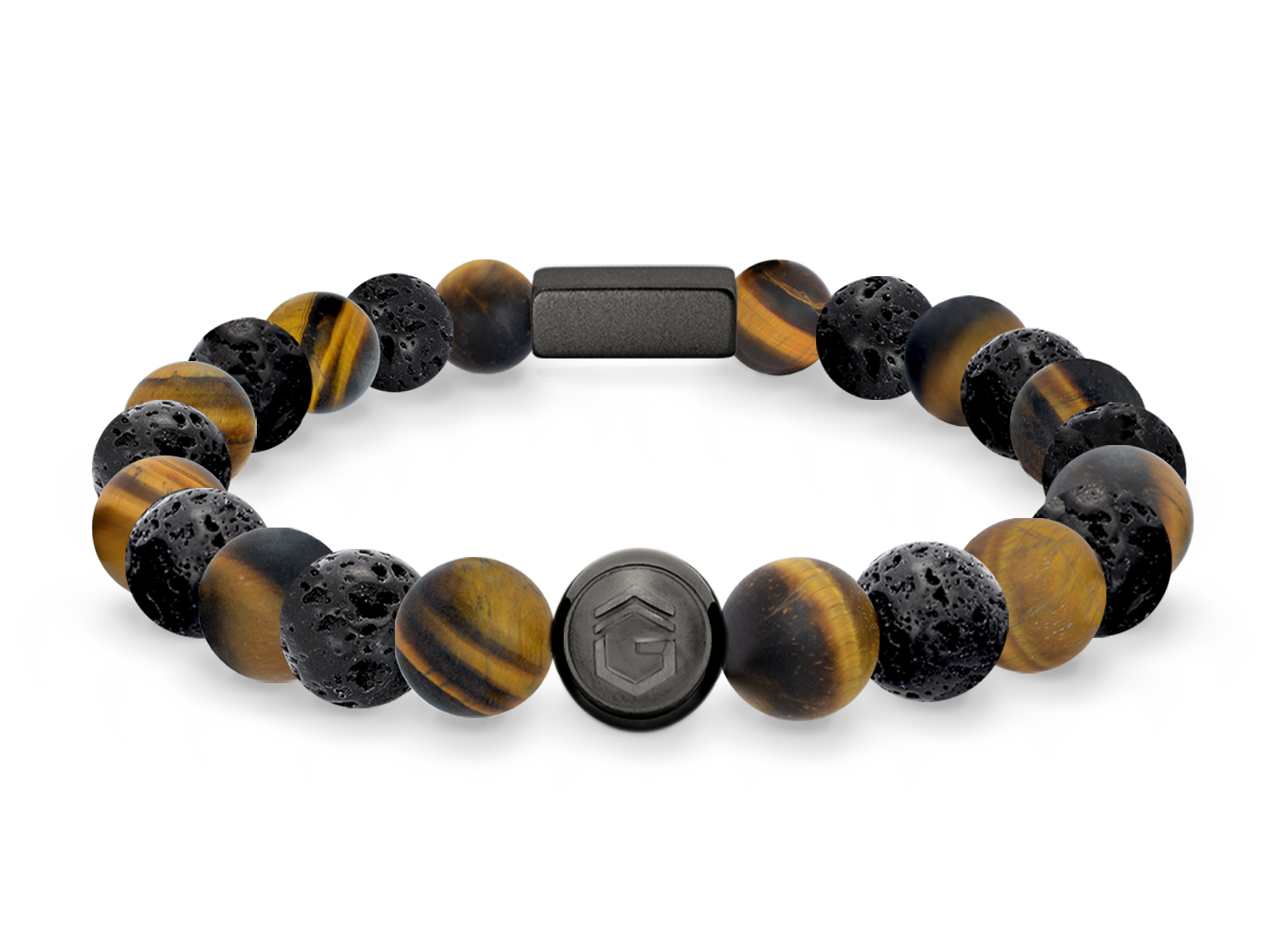 Kugelarmband Classic E8-4 • Lava | Tigerauge