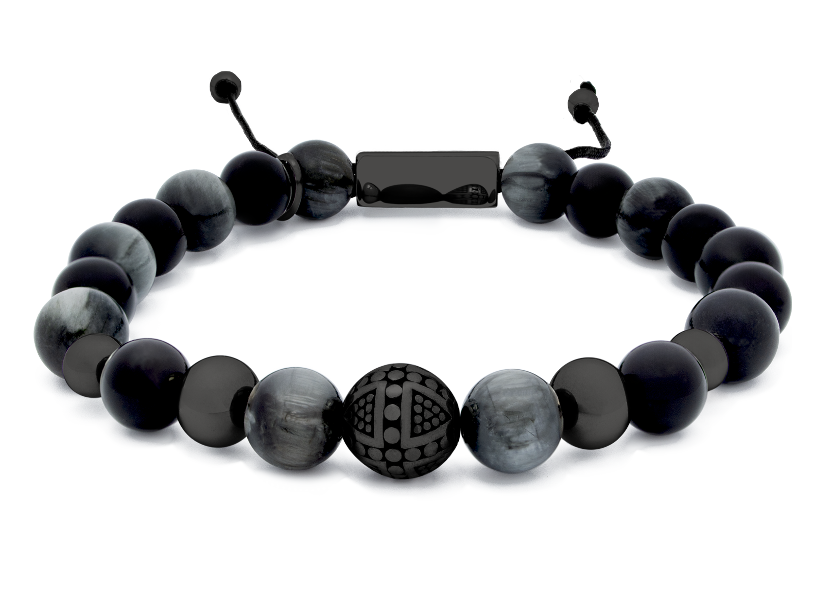 Herrenarmband TERRA GunMetal • Onyx | Adlerauge