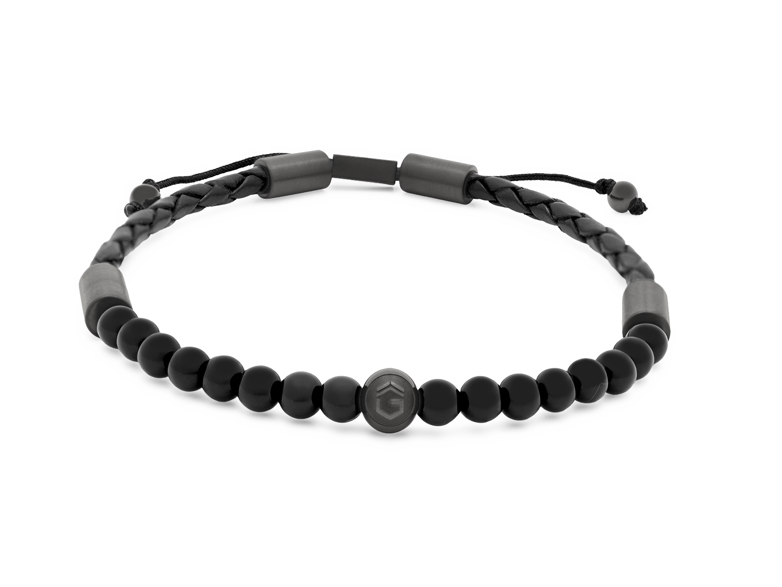 Herrenarmband TERRA Slim - Silber • Onyx